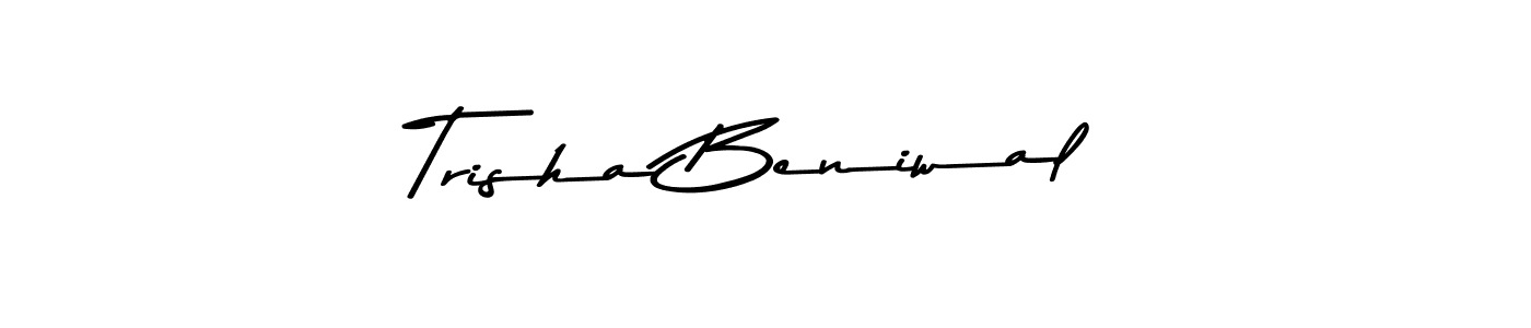 The best way (Asem Kandis PERSONAL USE) to make a short signature is to pick only two or three words in your name. The name Trisha Beniwal include a total of six letters. For converting this name. Trisha Beniwal signature style 9 images and pictures png