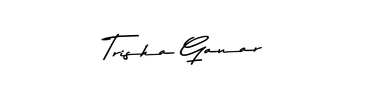 This is the best signature style for the Trisha Ganar name. Also you like these signature font (Asem Kandis PERSONAL USE). Mix name signature. Trisha Ganar signature style 9 images and pictures png