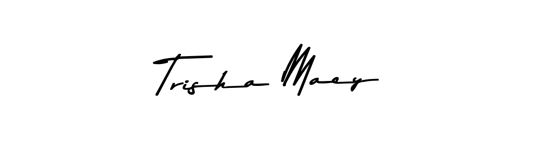 Also You can easily find your signature by using the search form. We will create Trisha Maey name handwritten signature images for you free of cost using Asem Kandis PERSONAL USE sign style. Trisha Maey signature style 9 images and pictures png