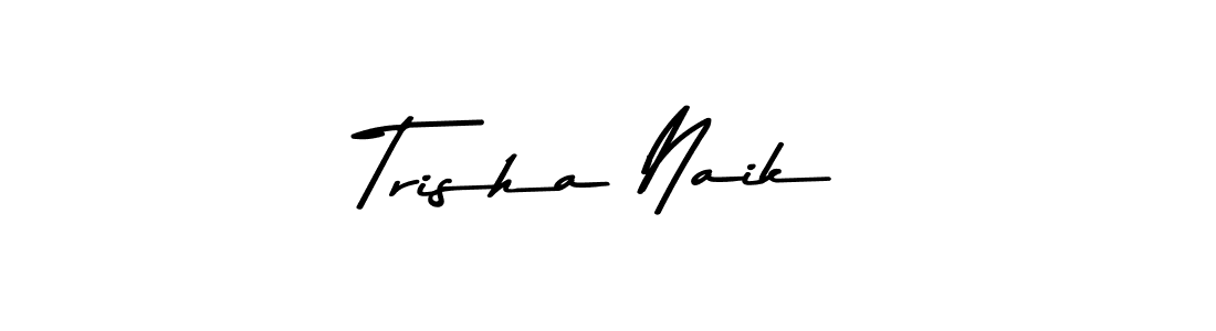 Create a beautiful signature design for name Trisha Naik. With this signature (Asem Kandis PERSONAL USE) fonts, you can make a handwritten signature for free. Trisha Naik signature style 9 images and pictures png