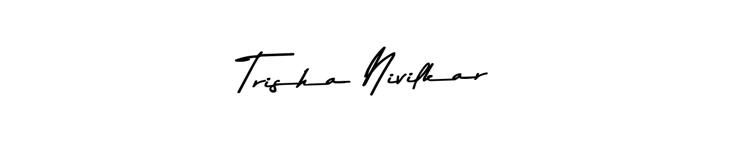 Design your own signature with our free online signature maker. With this signature software, you can create a handwritten (Asem Kandis PERSONAL USE) signature for name Trisha Nivilkar. Trisha Nivilkar signature style 9 images and pictures png