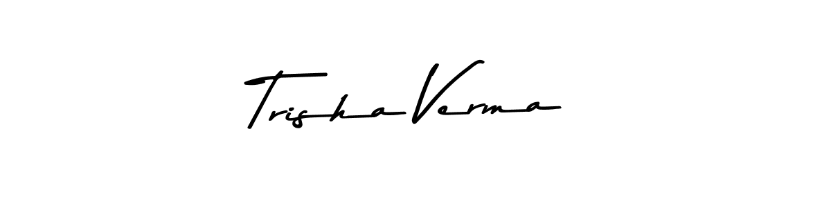 Make a beautiful signature design for name Trisha Verma. With this signature (Asem Kandis PERSONAL USE) style, you can create a handwritten signature for free. Trisha Verma signature style 9 images and pictures png