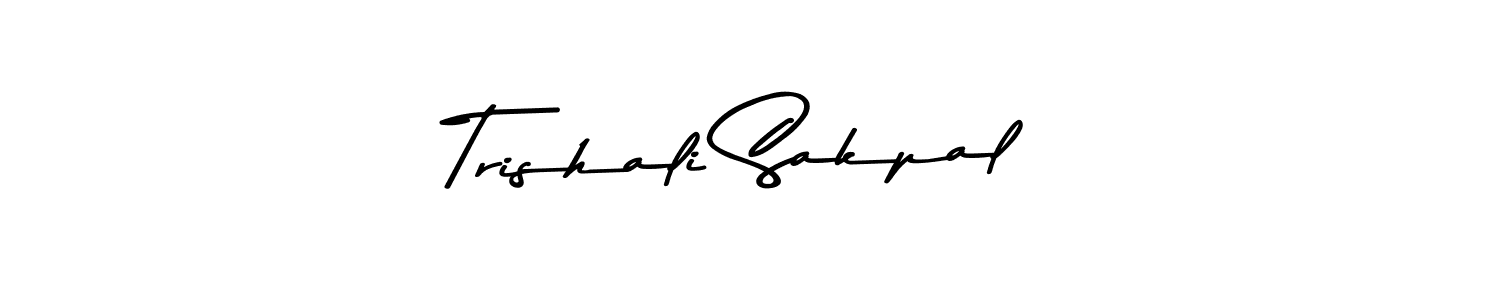 Also You can easily find your signature by using the search form. We will create Trishali Sakpal name handwritten signature images for you free of cost using Asem Kandis PERSONAL USE sign style. Trishali Sakpal signature style 9 images and pictures png