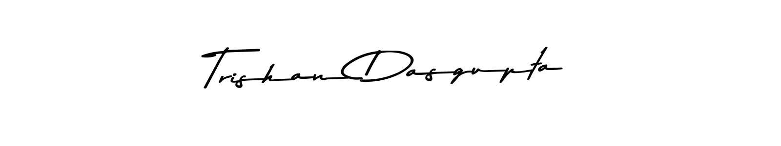 How to make Trishan Dasgupta name signature. Use Asem Kandis PERSONAL USE style for creating short signs online. This is the latest handwritten sign. Trishan Dasgupta signature style 9 images and pictures png