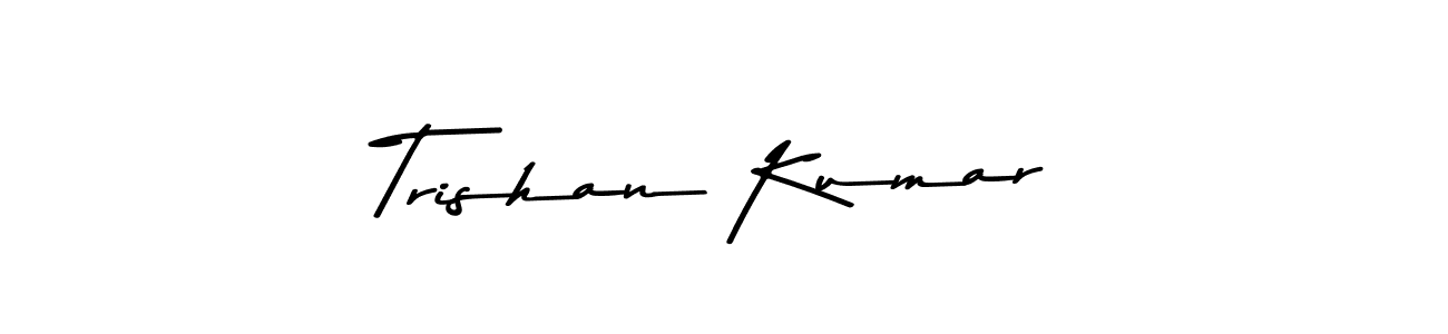 Use a signature maker to create a handwritten signature online. With this signature software, you can design (Asem Kandis PERSONAL USE) your own signature for name Trishan Kumar. Trishan Kumar signature style 9 images and pictures png