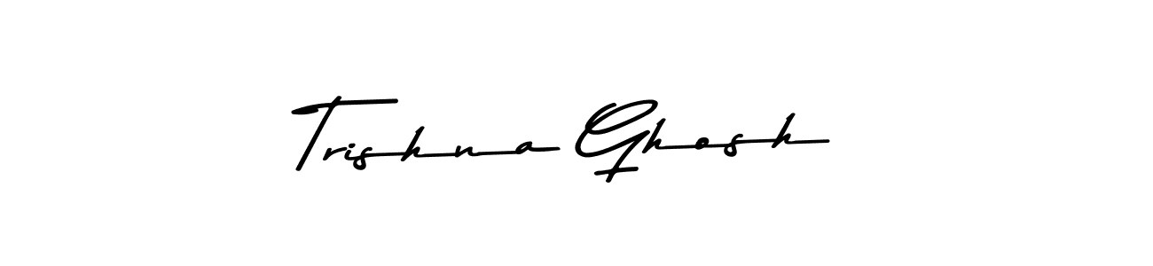 Asem Kandis PERSONAL USE is a professional signature style that is perfect for those who want to add a touch of class to their signature. It is also a great choice for those who want to make their signature more unique. Get Trishna Ghosh name to fancy signature for free. Trishna Ghosh signature style 9 images and pictures png