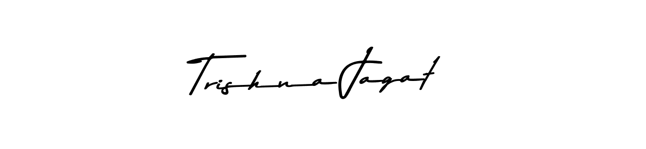 Make a beautiful signature design for name Trishna Jagat. With this signature (Asem Kandis PERSONAL USE) style, you can create a handwritten signature for free. Trishna Jagat signature style 9 images and pictures png