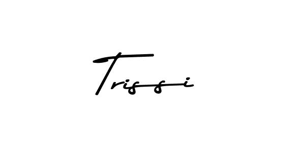 How to make Trissi name signature. Use Asem Kandis PERSONAL USE style for creating short signs online. This is the latest handwritten sign. Trissi signature style 9 images and pictures png