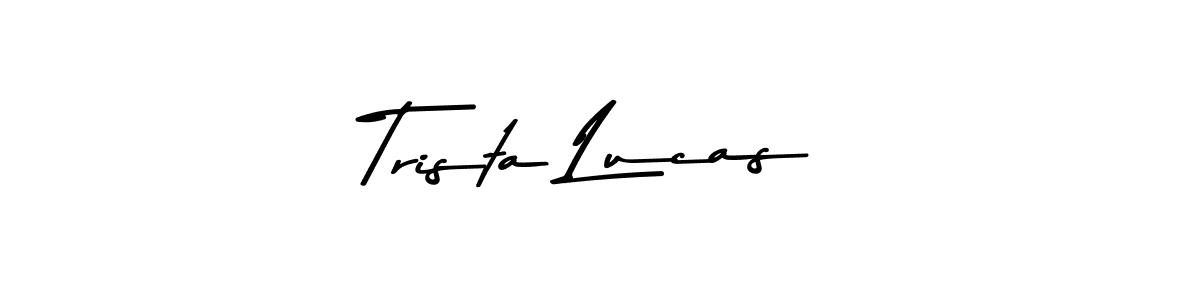 Create a beautiful signature design for name Trista Lucas. With this signature (Asem Kandis PERSONAL USE) fonts, you can make a handwritten signature for free. Trista Lucas signature style 9 images and pictures png