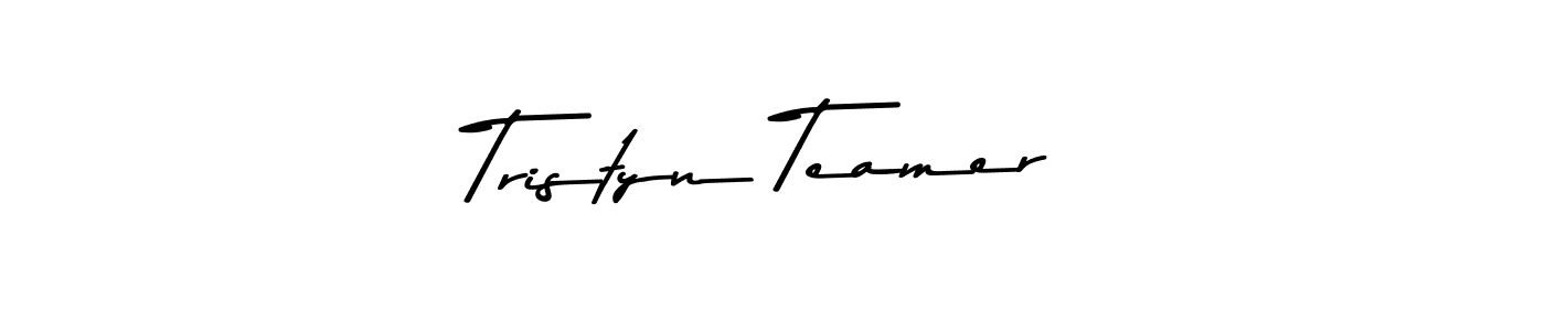 The best way (Asem Kandis PERSONAL USE) to make a short signature is to pick only two or three words in your name. The name Tristyn Teamer include a total of six letters. For converting this name. Tristyn Teamer signature style 9 images and pictures png