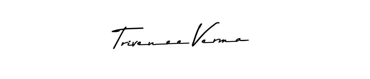 Trivenee Verma stylish signature style. Best Handwritten Sign (Asem Kandis PERSONAL USE) for my name. Handwritten Signature Collection Ideas for my name Trivenee Verma. Trivenee Verma signature style 9 images and pictures png