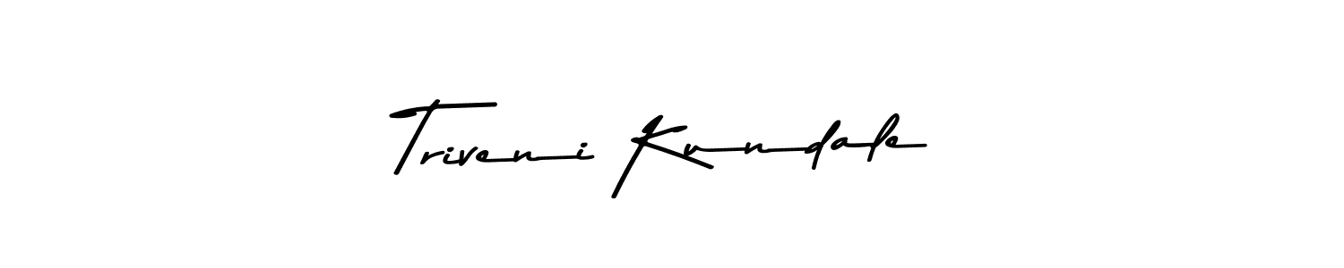 Make a beautiful signature design for name Triveni Kundale. With this signature (Asem Kandis PERSONAL USE) style, you can create a handwritten signature for free. Triveni Kundale signature style 9 images and pictures png