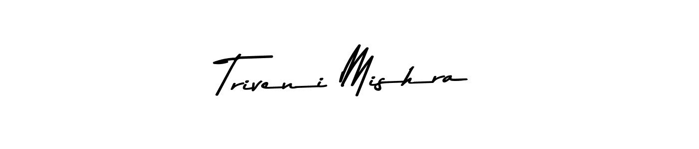 Create a beautiful signature design for name Triveni Mishra. With this signature (Asem Kandis PERSONAL USE) fonts, you can make a handwritten signature for free. Triveni Mishra signature style 9 images and pictures png