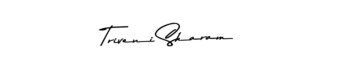 Make a beautiful signature design for name Triveni Sharam. With this signature (Asem Kandis PERSONAL USE) style, you can create a handwritten signature for free. Triveni Sharam signature style 9 images and pictures png