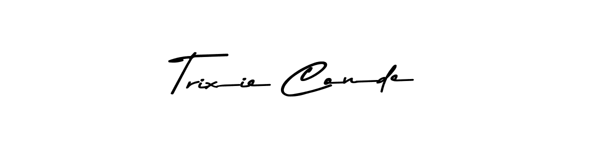 Trixie Conde stylish signature style. Best Handwritten Sign (Asem Kandis PERSONAL USE) for my name. Handwritten Signature Collection Ideas for my name Trixie Conde. Trixie Conde signature style 9 images and pictures png