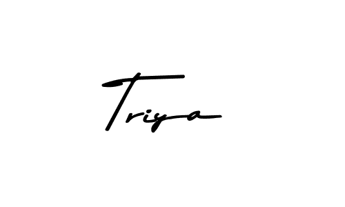 Make a beautiful signature design for name Triya. With this signature (Asem Kandis PERSONAL USE) style, you can create a handwritten signature for free. Triya signature style 9 images and pictures png