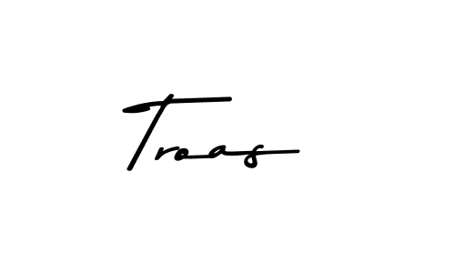 How to make Troas name signature. Use Asem Kandis PERSONAL USE style for creating short signs online. This is the latest handwritten sign. Troas signature style 9 images and pictures png
