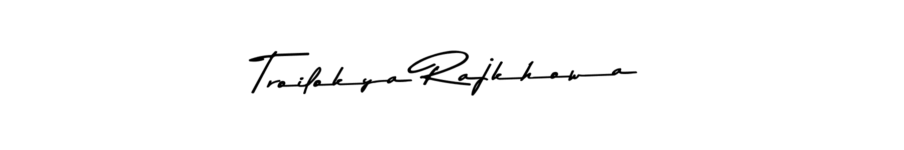 This is the best signature style for the Troilokya Rajkhowa name. Also you like these signature font (Asem Kandis PERSONAL USE). Mix name signature. Troilokya Rajkhowa signature style 9 images and pictures png