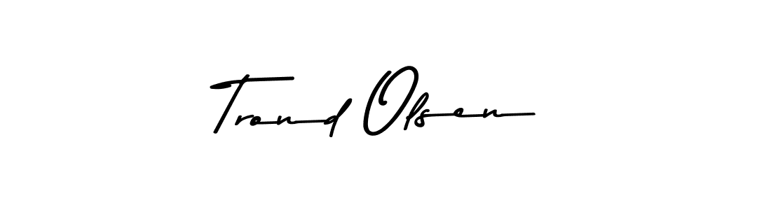 Create a beautiful signature design for name Trond Olsen. With this signature (Asem Kandis PERSONAL USE) fonts, you can make a handwritten signature for free. Trond Olsen signature style 9 images and pictures png