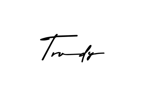 Also You can easily find your signature by using the search form. We will create Trudy name handwritten signature images for you free of cost using Asem Kandis PERSONAL USE sign style. Trudy signature style 9 images and pictures png