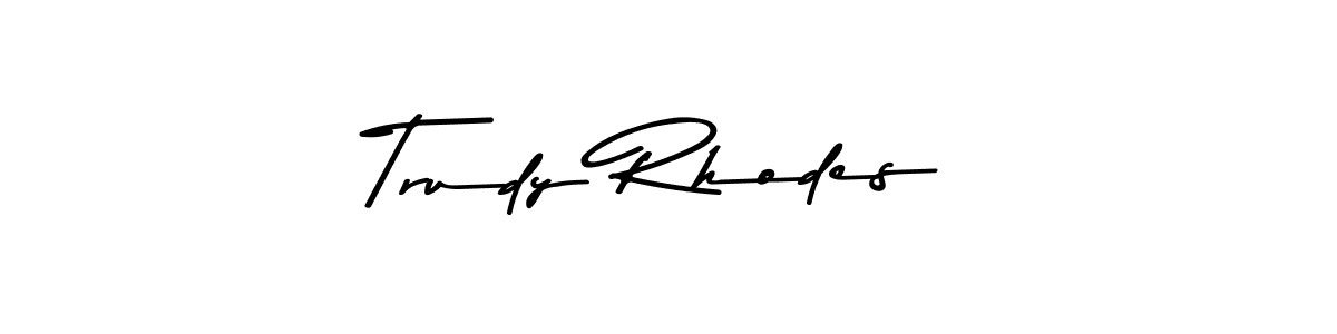 if you are searching for the best signature style for your name Trudy Rhodes. so please give up your signature search. here we have designed multiple signature styles  using Asem Kandis PERSONAL USE. Trudy Rhodes signature style 9 images and pictures png