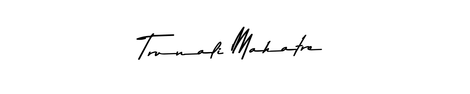 How to Draw Trunali Mahatre signature style? Asem Kandis PERSONAL USE is a latest design signature styles for name Trunali Mahatre. Trunali Mahatre signature style 9 images and pictures png