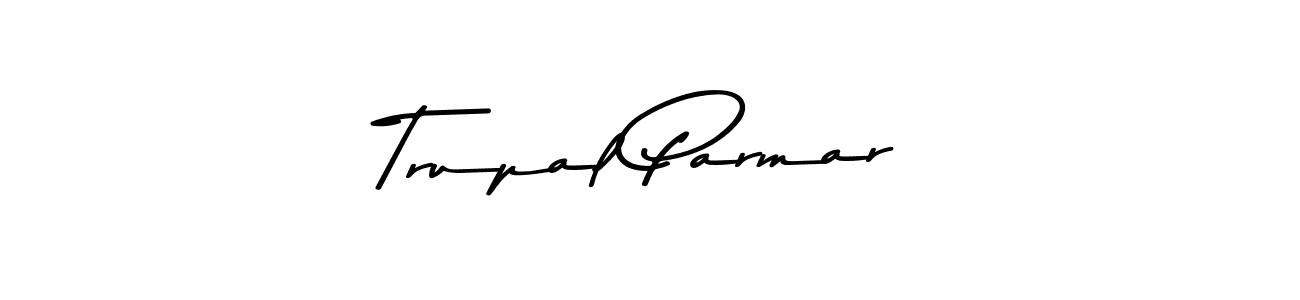 This is the best signature style for the Trupal Parmar name. Also you like these signature font (Asem Kandis PERSONAL USE). Mix name signature. Trupal Parmar signature style 9 images and pictures png