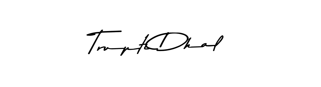 How to make Trupti Dhal name signature. Use Asem Kandis PERSONAL USE style for creating short signs online. This is the latest handwritten sign. Trupti Dhal signature style 9 images and pictures png