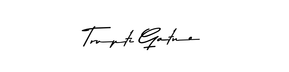Trupti Gatne stylish signature style. Best Handwritten Sign (Asem Kandis PERSONAL USE) for my name. Handwritten Signature Collection Ideas for my name Trupti Gatne. Trupti Gatne signature style 9 images and pictures png