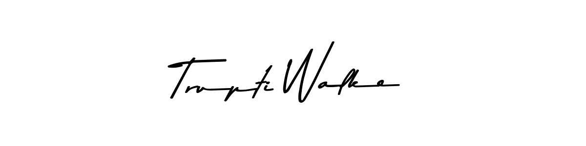 Use a signature maker to create a handwritten signature online. With this signature software, you can design (Asem Kandis PERSONAL USE) your own signature for name Trupti Walke. Trupti Walke signature style 9 images and pictures png