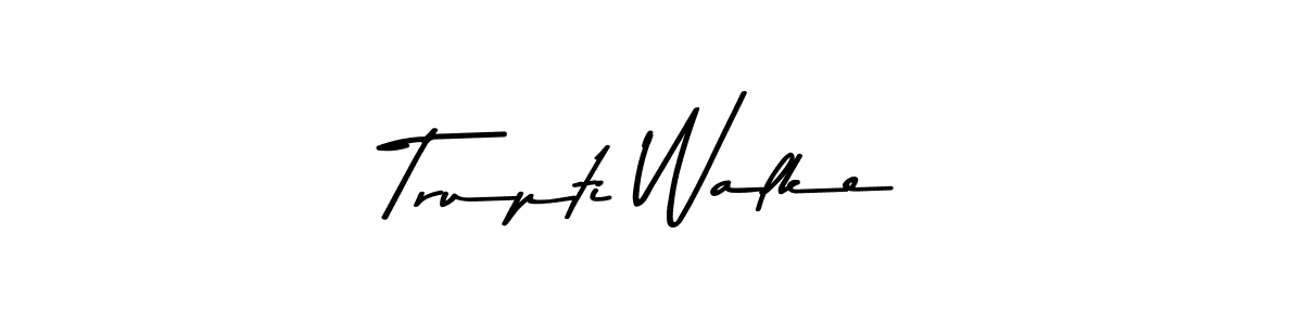 Use a signature maker to create a handwritten signature online. With this signature software, you can design (Asem Kandis PERSONAL USE) your own signature for name Trupti Walke. Trupti Walke signature style 9 images and pictures png