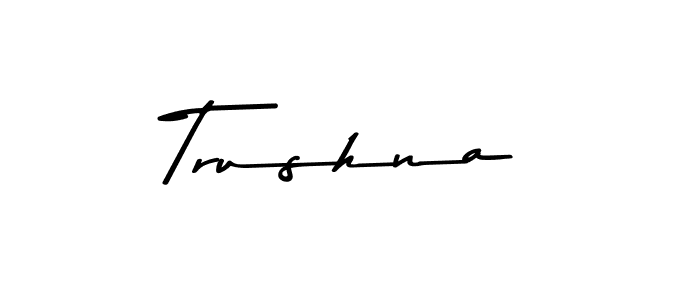 The best way (Asem Kandis PERSONAL USE) to make a short signature is to pick only two or three words in your name. The name Trushna include a total of six letters. For converting this name. Trushna signature style 9 images and pictures png