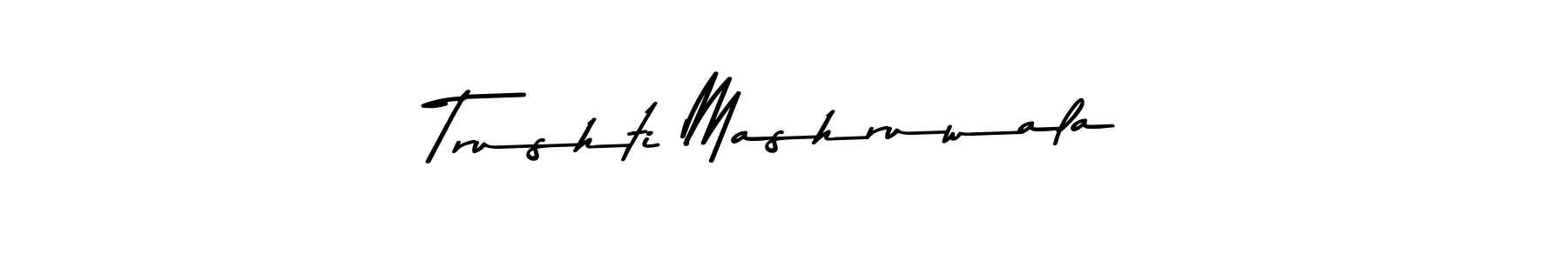 It looks lik you need a new signature style for name Trushti Mashruwala. Design unique handwritten (Asem Kandis PERSONAL USE) signature with our free signature maker in just a few clicks. Trushti Mashruwala signature style 9 images and pictures png