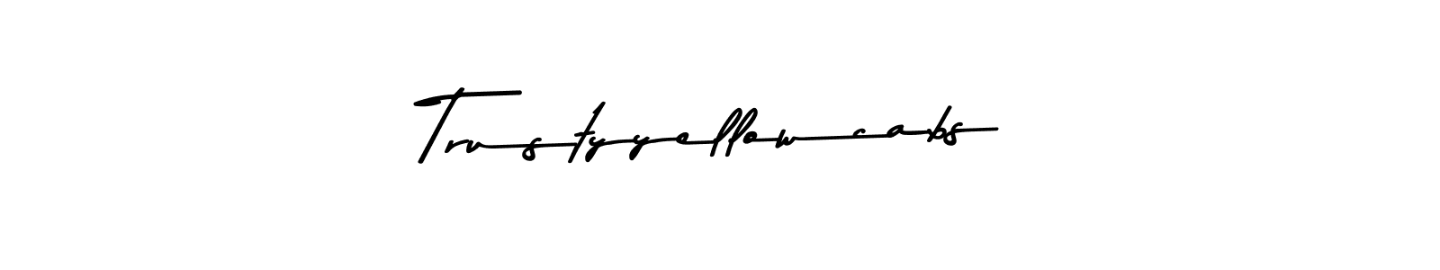 Use a signature maker to create a handwritten signature online. With this signature software, you can design (Asem Kandis PERSONAL USE) your own signature for name Trustyyellowcabs. Trustyyellowcabs signature style 9 images and pictures png