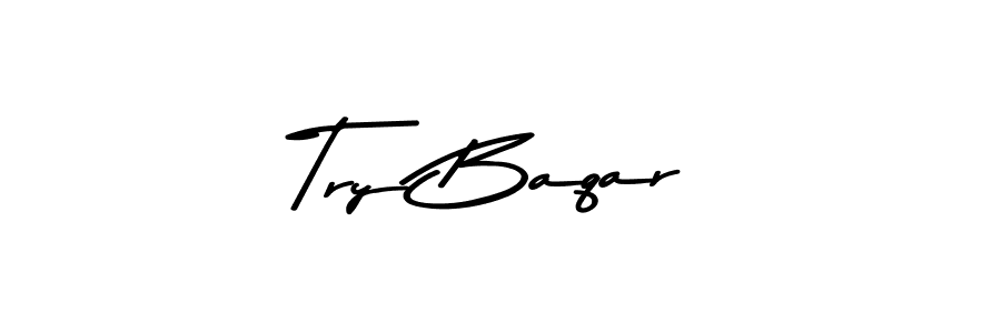 Design your own signature with our free online signature maker. With this signature software, you can create a handwritten (Asem Kandis PERSONAL USE) signature for name Try Baqar. Try Baqar signature style 9 images and pictures png