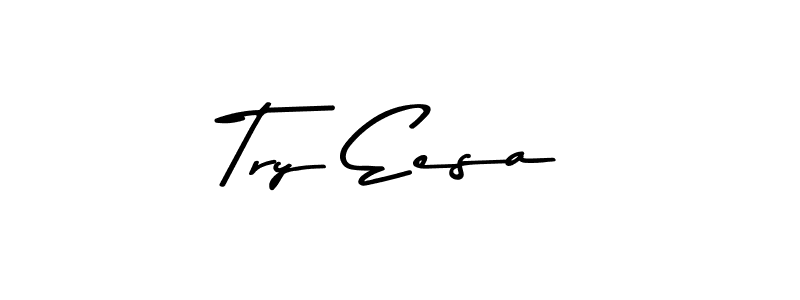 The best way (Asem Kandis PERSONAL USE) to make a short signature is to pick only two or three words in your name. The name Try Eesa include a total of six letters. For converting this name. Try Eesa signature style 9 images and pictures png