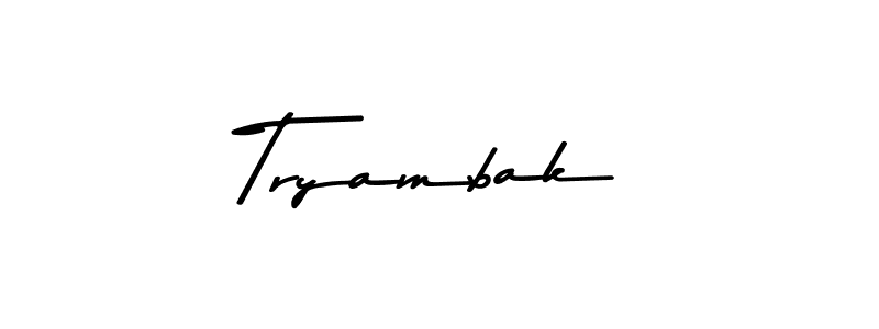 Make a beautiful signature design for name Tryambak. Use this online signature maker to create a handwritten signature for free. Tryambak signature style 9 images and pictures png