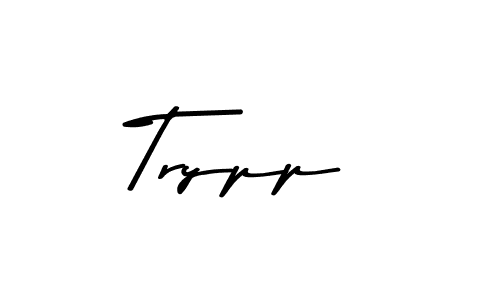 How to make Trypp name signature. Use Asem Kandis PERSONAL USE style for creating short signs online. This is the latest handwritten sign. Trypp signature style 9 images and pictures png