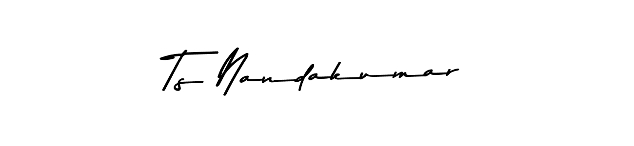 Use a signature maker to create a handwritten signature online. With this signature software, you can design (Asem Kandis PERSONAL USE) your own signature for name Ts Nandakumar. Ts Nandakumar signature style 9 images and pictures png