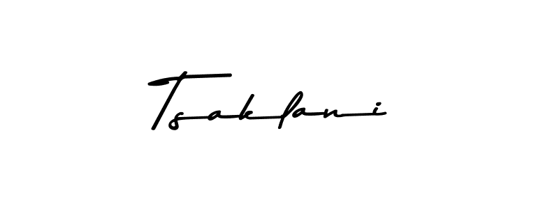 Make a beautiful signature design for name Tsaklani. With this signature (Asem Kandis PERSONAL USE) style, you can create a handwritten signature for free. Tsaklani signature style 9 images and pictures png