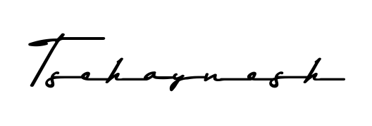 Looking for an artistic signature for Tsehaynesh? The Asem Kandis PERSONAL USE calligraphy style gives a sophisticated flow suitable for business cards and emails. Tsehaynesh signature style 9 images and pictures png