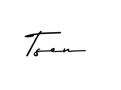 Design your own signature with our free online signature maker. With this signature software, you can create a handwritten (Asem Kandis PERSONAL USE) signature for name Tsen. Tsen signature style 9 images and pictures png