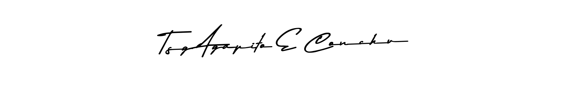 Make a short Tsg Agapito E Conchu signature style. Manage your documents anywhere anytime using Asem Kandis PERSONAL USE. Create and add eSignatures, submit forms, share and send files easily. Tsg Agapito E Conchu signature style 9 images and pictures png