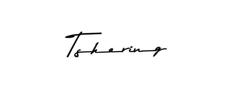 Make a beautiful signature design for name Tshering. With this signature (Asem Kandis PERSONAL USE) style, you can create a handwritten signature for free. Tshering signature style 9 images and pictures png