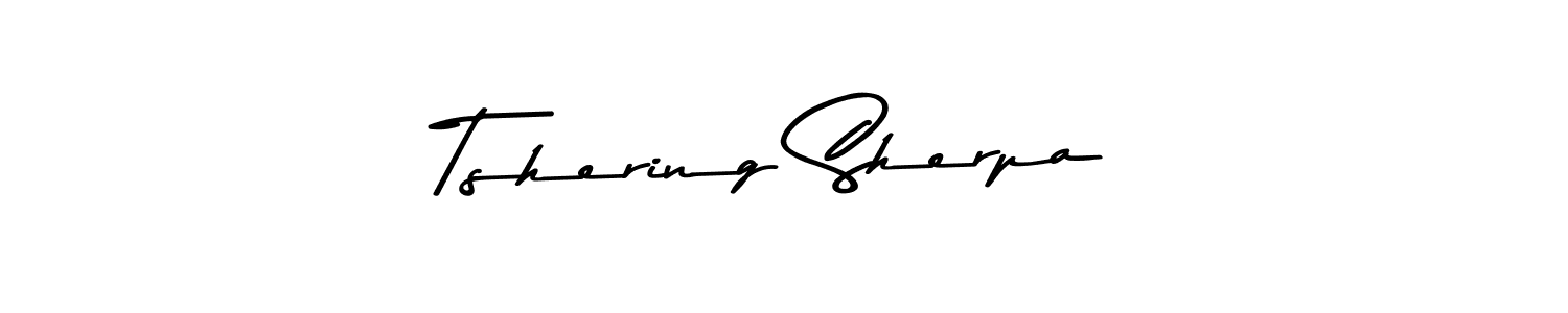 Create a beautiful signature design for name Tshering Sherpa. With this signature (Asem Kandis PERSONAL USE) fonts, you can make a handwritten signature for free. Tshering Sherpa signature style 9 images and pictures png
