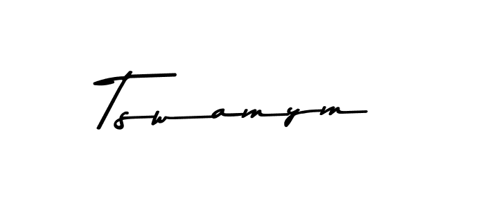 How to make Tswamym name signature. Use Asem Kandis PERSONAL USE style for creating short signs online. This is the latest handwritten sign. Tswamym signature style 9 images and pictures png