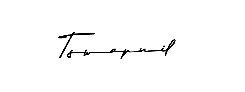 The best way (Asem Kandis PERSONAL USE) to make a short signature is to pick only two or three words in your name. The name Tswapnil include a total of six letters. For converting this name. Tswapnil signature style 9 images and pictures png