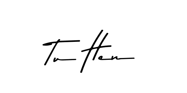 How to make Tu Hen name signature. Use Asem Kandis PERSONAL USE style for creating short signs online. This is the latest handwritten sign. Tu Hen signature style 9 images and pictures png