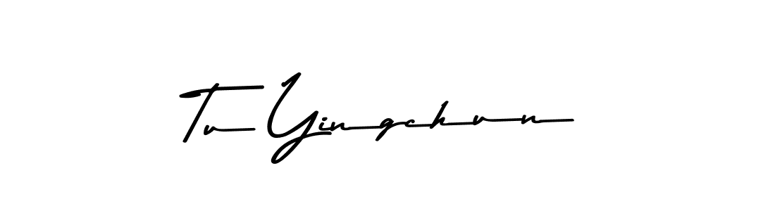How to make Tu Yingchun name signature. Use Asem Kandis PERSONAL USE style for creating short signs online. This is the latest handwritten sign. Tu Yingchun signature style 9 images and pictures png