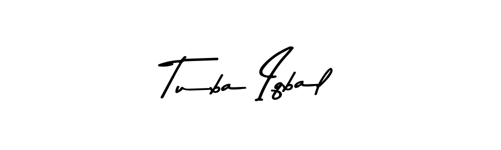 Create a beautiful signature design for name Tuba Iqbal. With this signature (Asem Kandis PERSONAL USE) fonts, you can make a handwritten signature for free. Tuba Iqbal signature style 9 images and pictures png